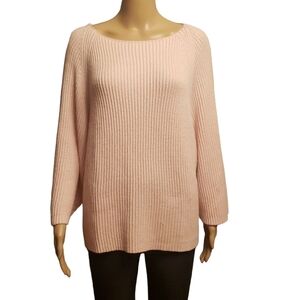 Lou & Grey Pink Ribbed Oversided Sweater
